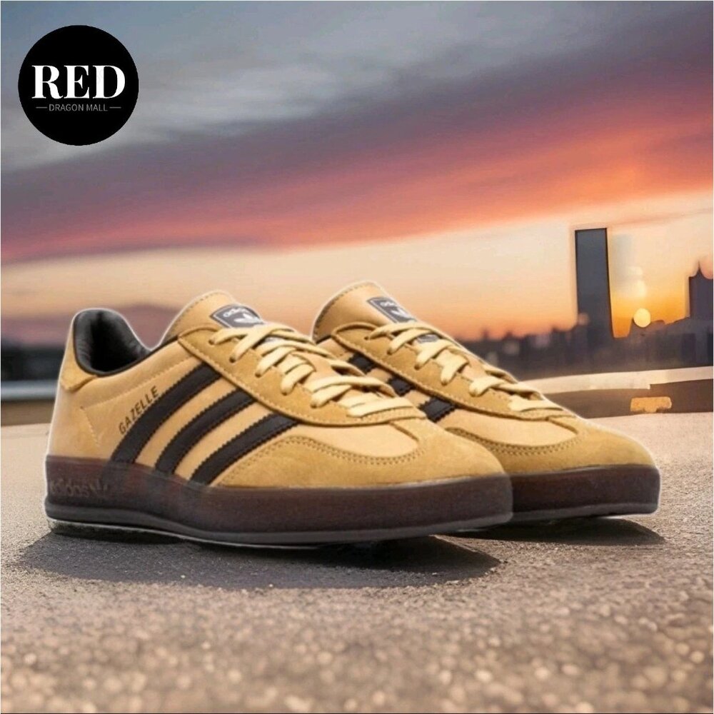 Adidas Originals Gazelle Indoor Oat Dark Brown Sneakers IH4771 - Men's Size 13